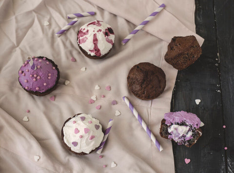 Cupcake alle carote viola | Farina di Farro Spelta