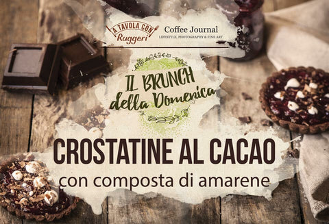 Crostatine al cacao con composta di amarene