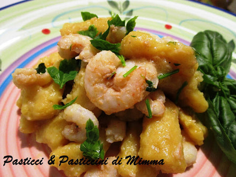 Gnocchi di Zucca con gamberetti "saltati" ai profumi