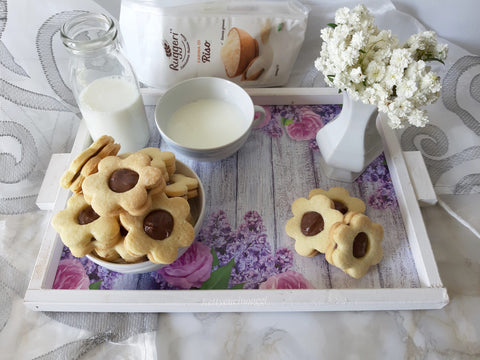 Biscotti di riso con nocciolata