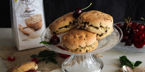 Scones all’avena e gocce di cioccolato