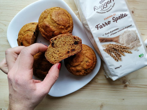 Muffin al farro e zucca | Farina di Farro Spelta