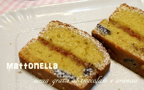 Mattonella senza grassi al cioccolato e arancia