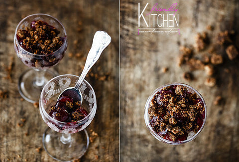 Crumble scuro di ciliegie | Arifa Farina Bio