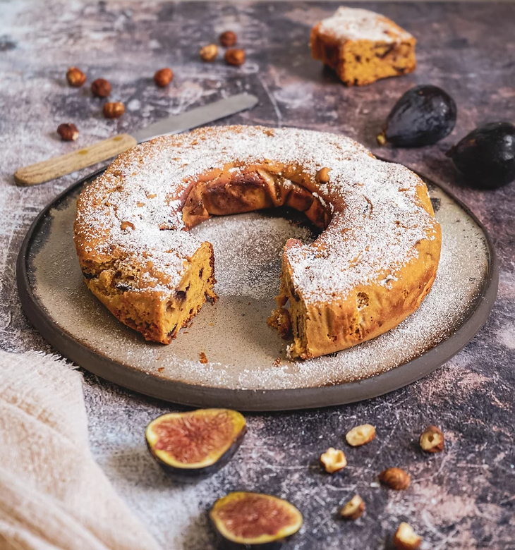 Ciambella fichi e nocciole | Farina di grano tenero tipo 2